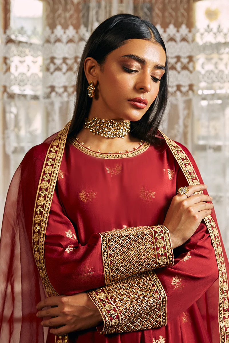 JASHAN E BAHARAN -2 PIECE JACQUARD EMBROIDERED SUIT - Image 2
