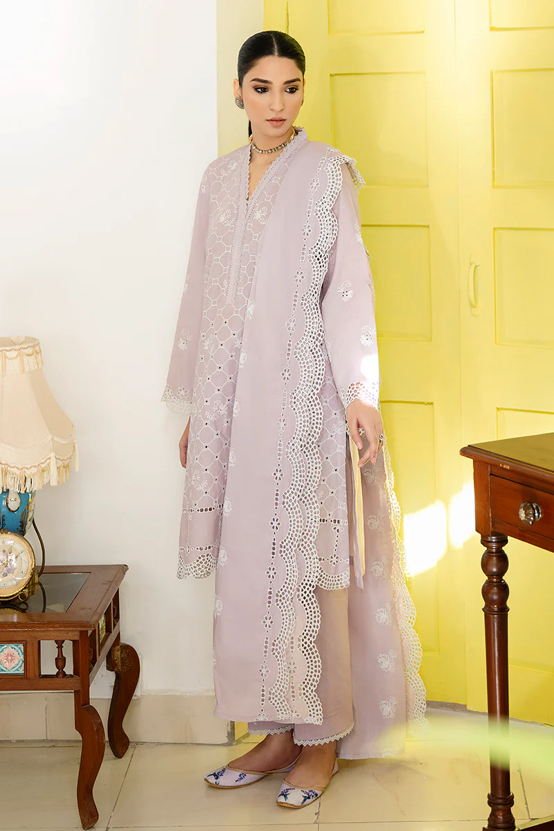 LAVENDER BUD-3PC EMBROIDERED LAWN SUIT - Image 3
