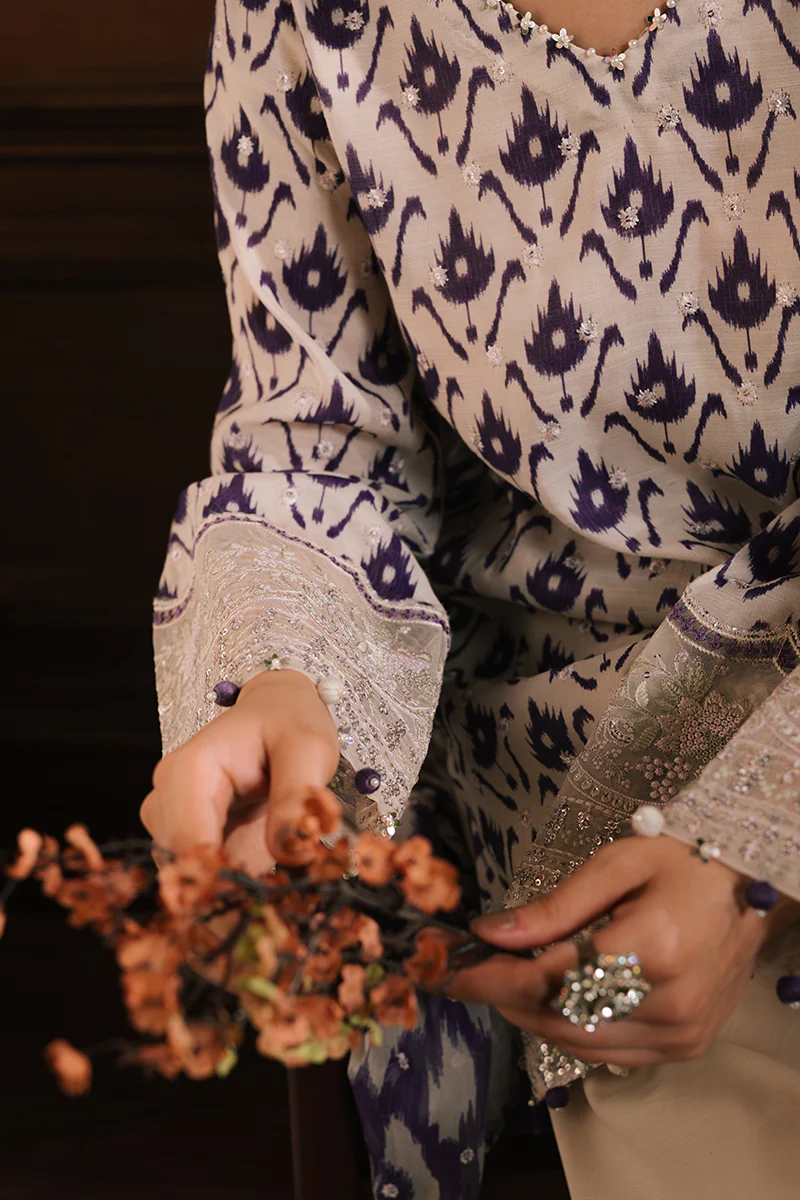 LEVENDER LUXE-3PC SILK EMBROIDERED SUIT - Image 4
