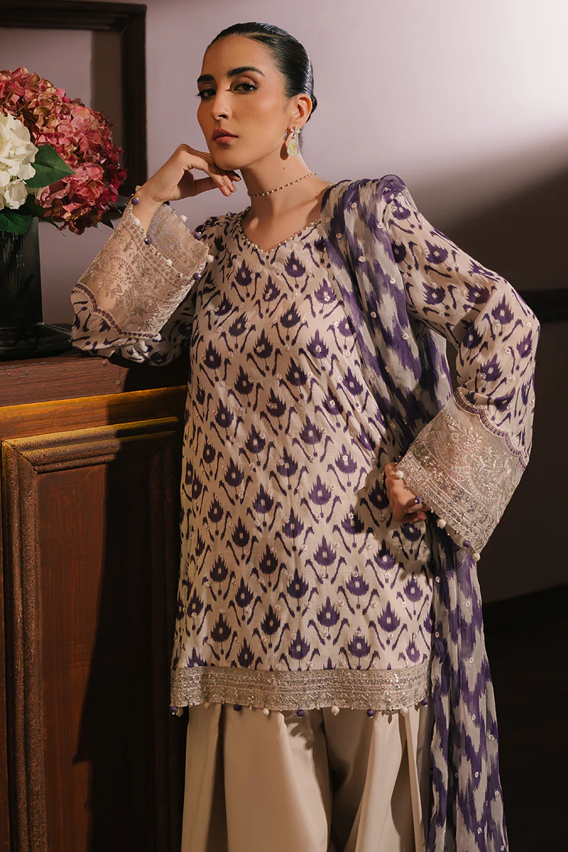 LEVENDER LUXE-3PC SILK EMBROIDERED SUIT - Image 5