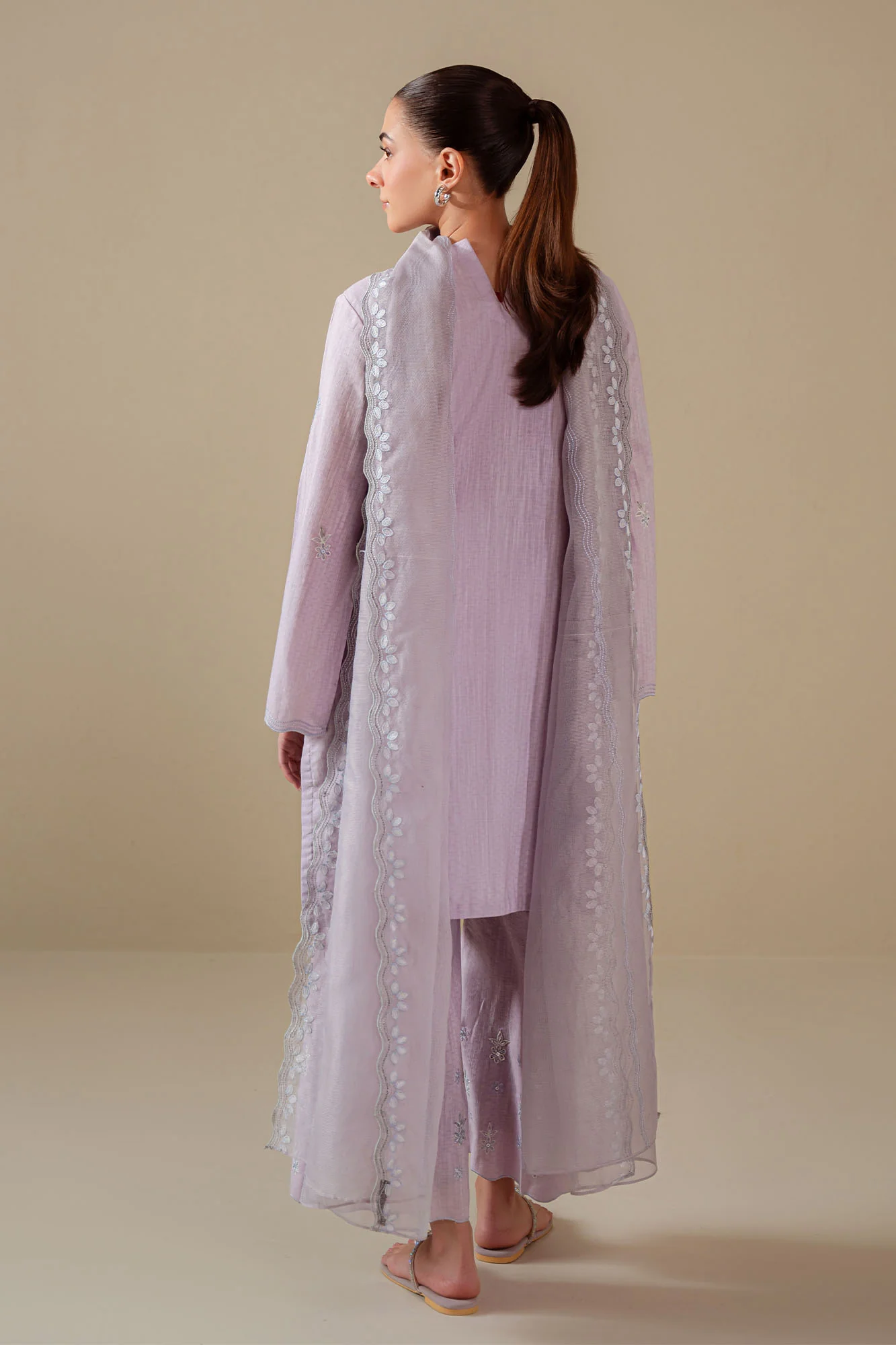 LILAC BLUSH-3PC (SHIRT, TROUSER & DUPATTA) - Image 6