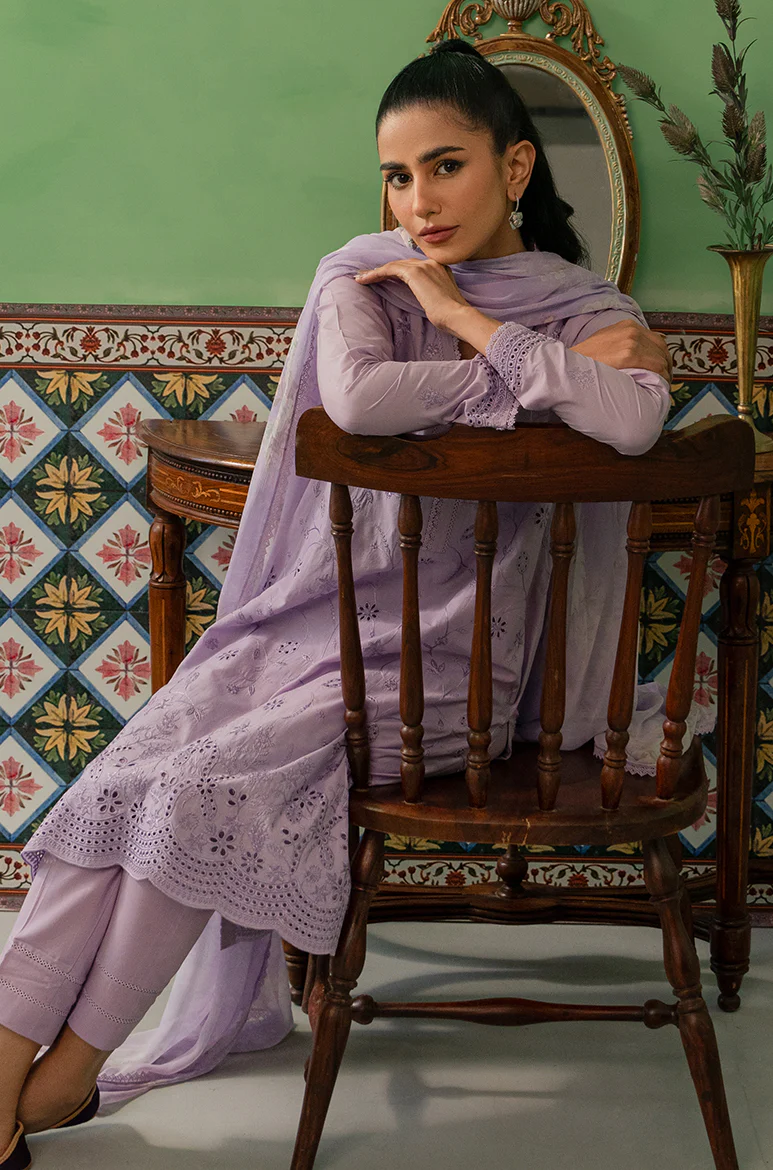 LILAC HAZE-3 PIECE LAWN EMBROIDERED SUIT - Image 4