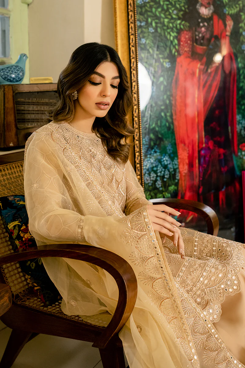MAJESTIC ESSENCE-4PC ORGANZA EMBROIDERED SUIT - Image 8