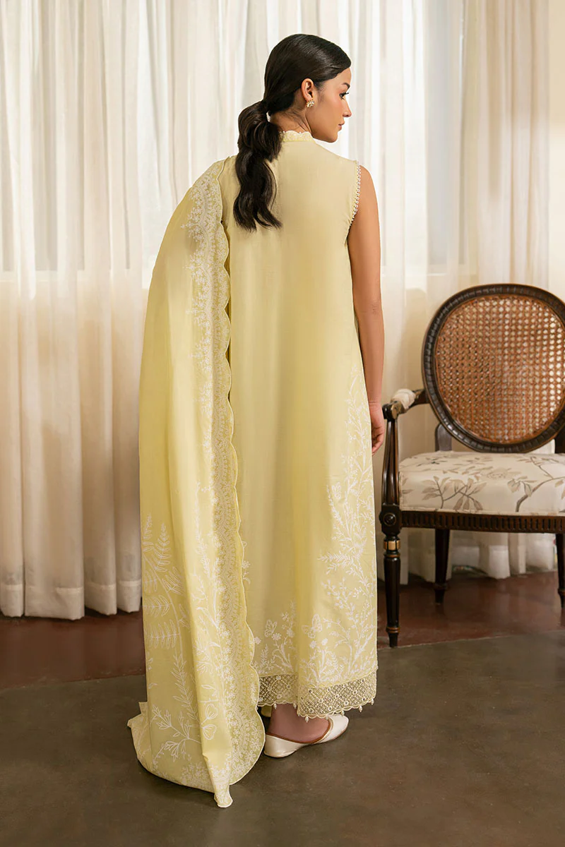 MELLOW GREEN- 3PC EMBROIDERED LAWN SUIT - Image 7