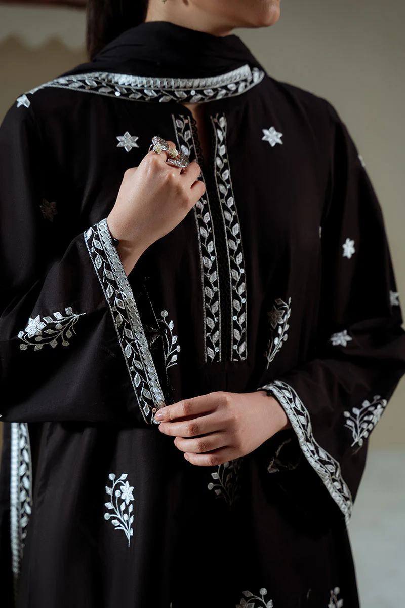 MIDNIGHT AURA -2PC (SHIRT & DUPATTA) - Image 3