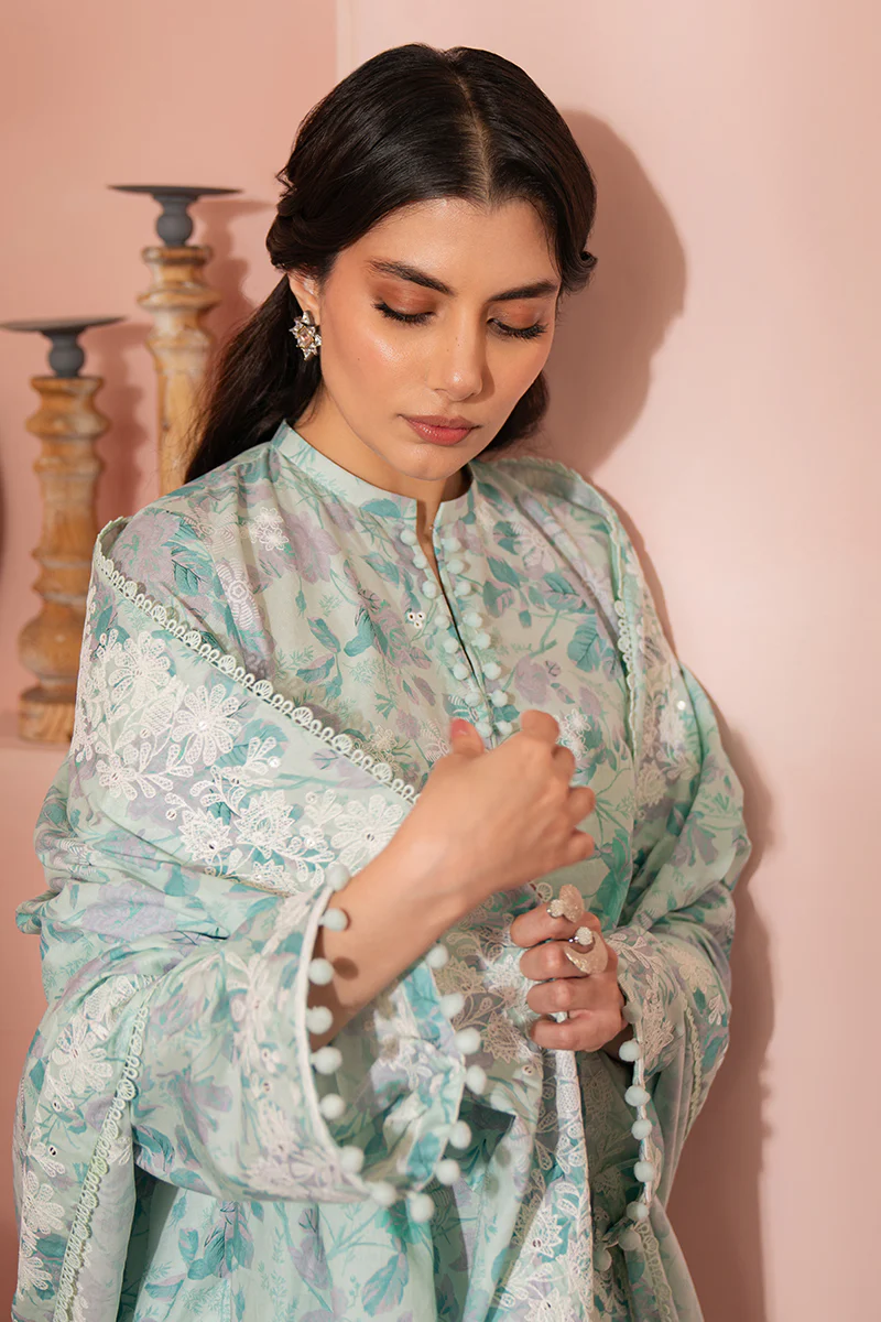 MINT HAZE-3 PIECE PRINTED SUIT - Image 3