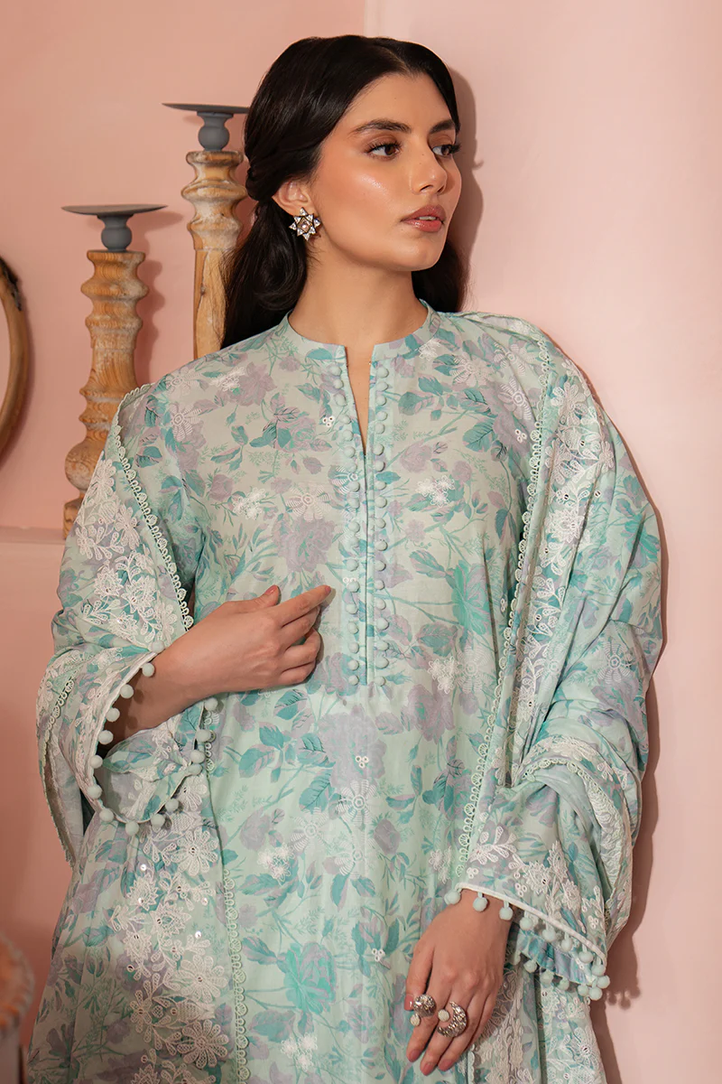 MINT HAZE-3 PIECE PRINTED SUIT - Image 7
