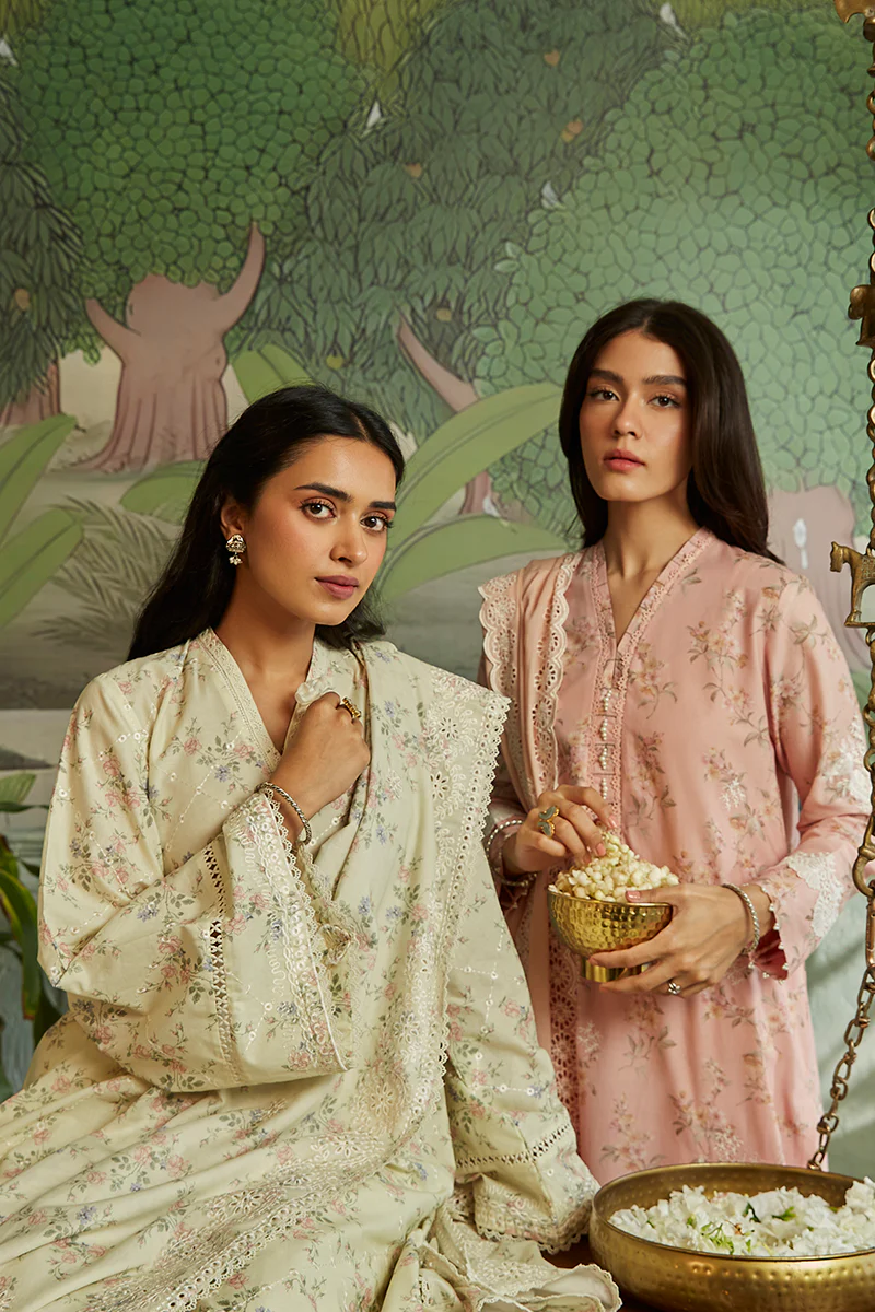 MINTY MELLOW-3PC (SHIRT, TROUSER & DUPATTA ) - Image 5