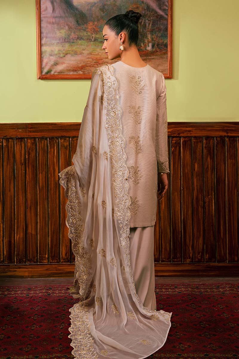 MISTY DOVE-4 PIECE EMBROIDERED ZARI SUIT - Image 7