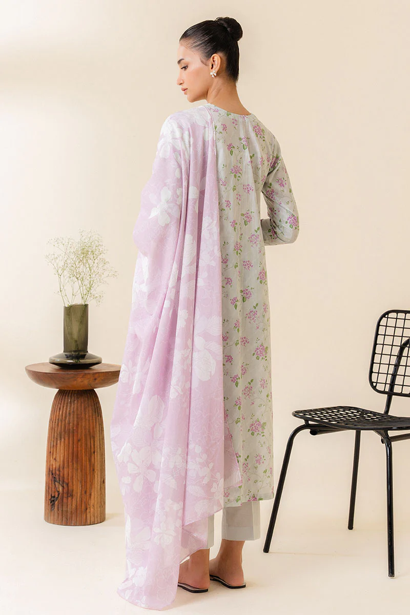 MYSTIC FLORA-3 PIECE PRINTED LAWN SUIT - Image 7
