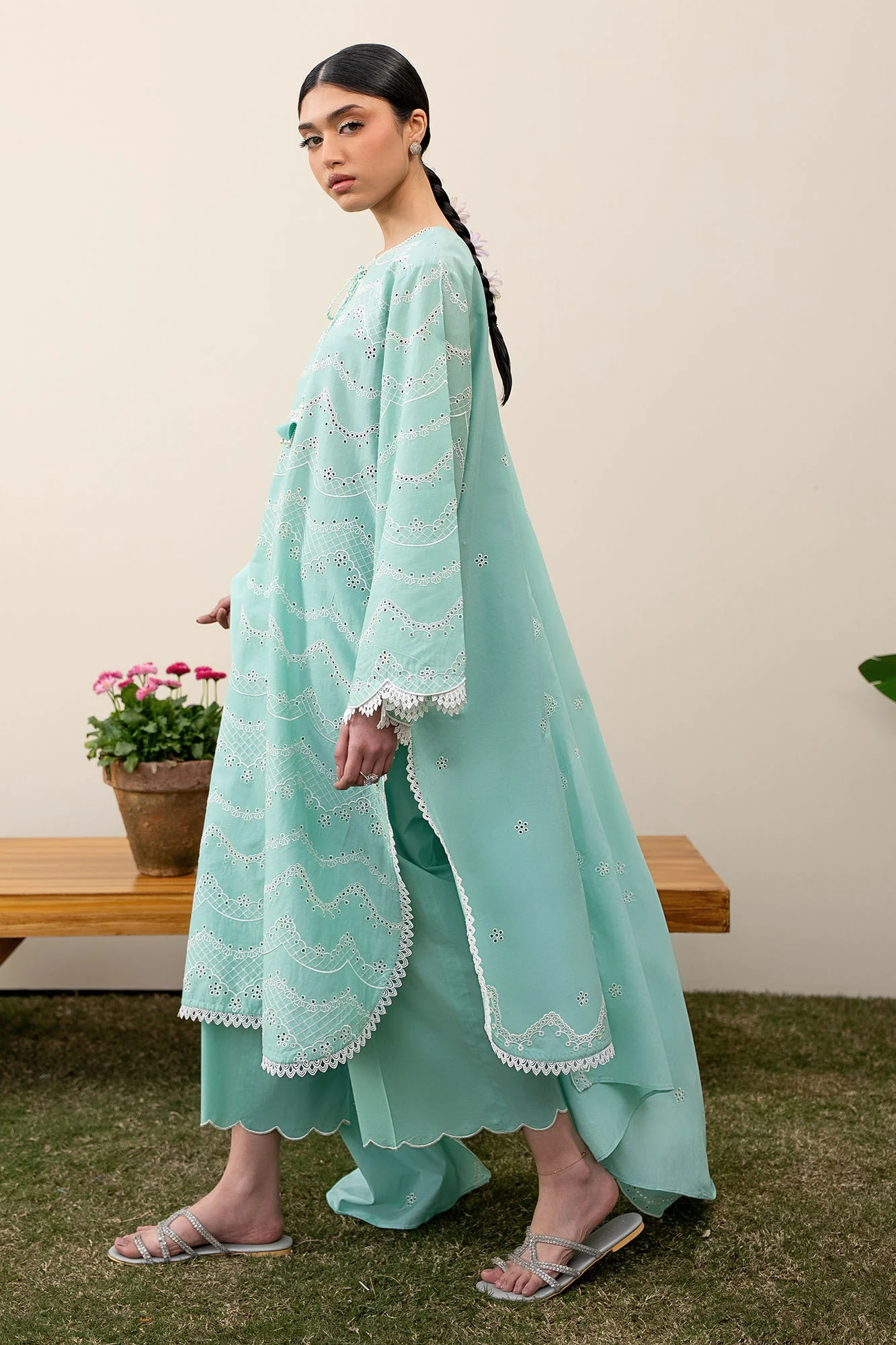 NEO MINT-3PC EMBROIDERED LAWN SUIT - Image 5
