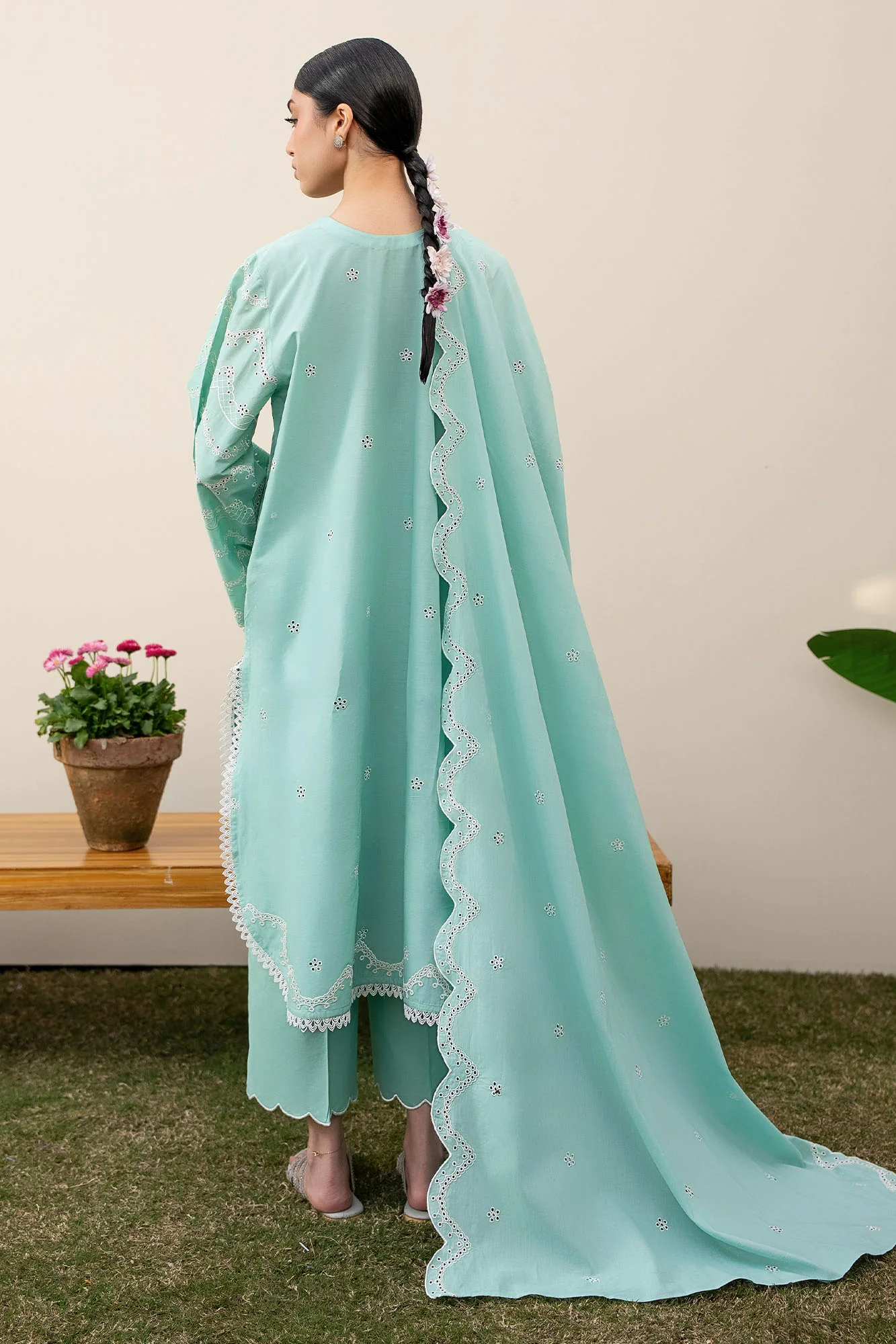 NEO MINT-3PC EMBROIDERED LAWN SUIT - Image 6