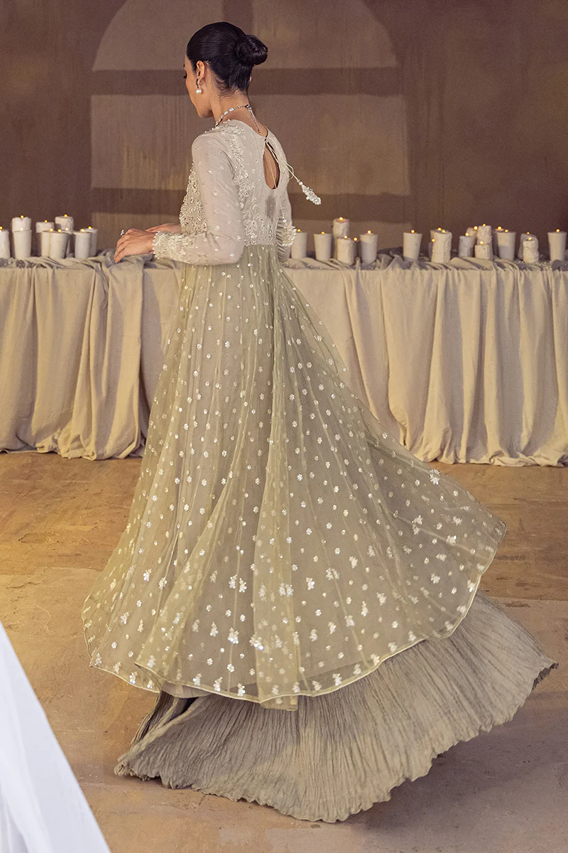 NOOR-E-CHASHM-3PC ORGANZA EMBROIDERED PRET - Image 5