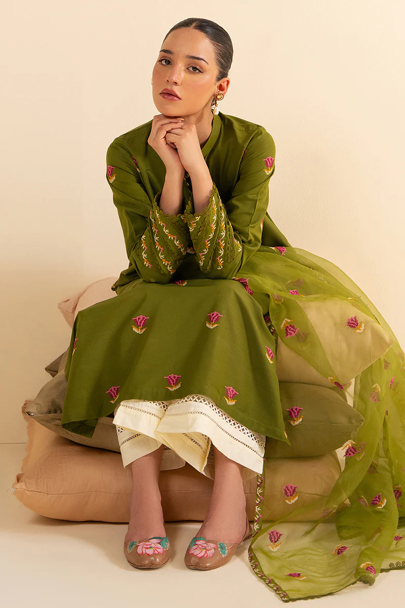 OLIVE BRANCH-2 PIECE (SHIRT & DUPATTA) - Image 3