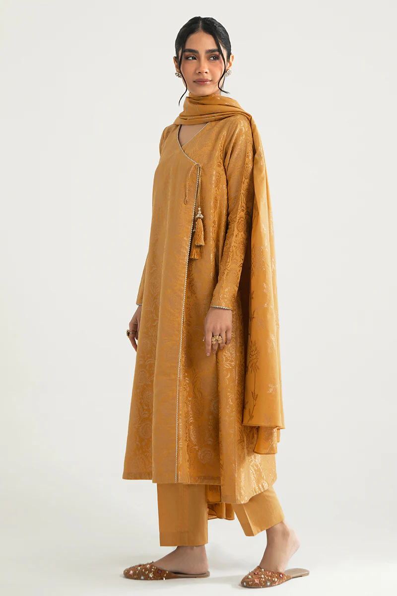 OPPULENT BLOOM-A-3PC COTTON JACQUARD SUIT - Image 2