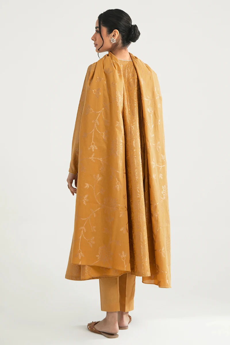 OPPULENT BLOOM-A-3PC COTTON JACQUARD SUIT - Image 3