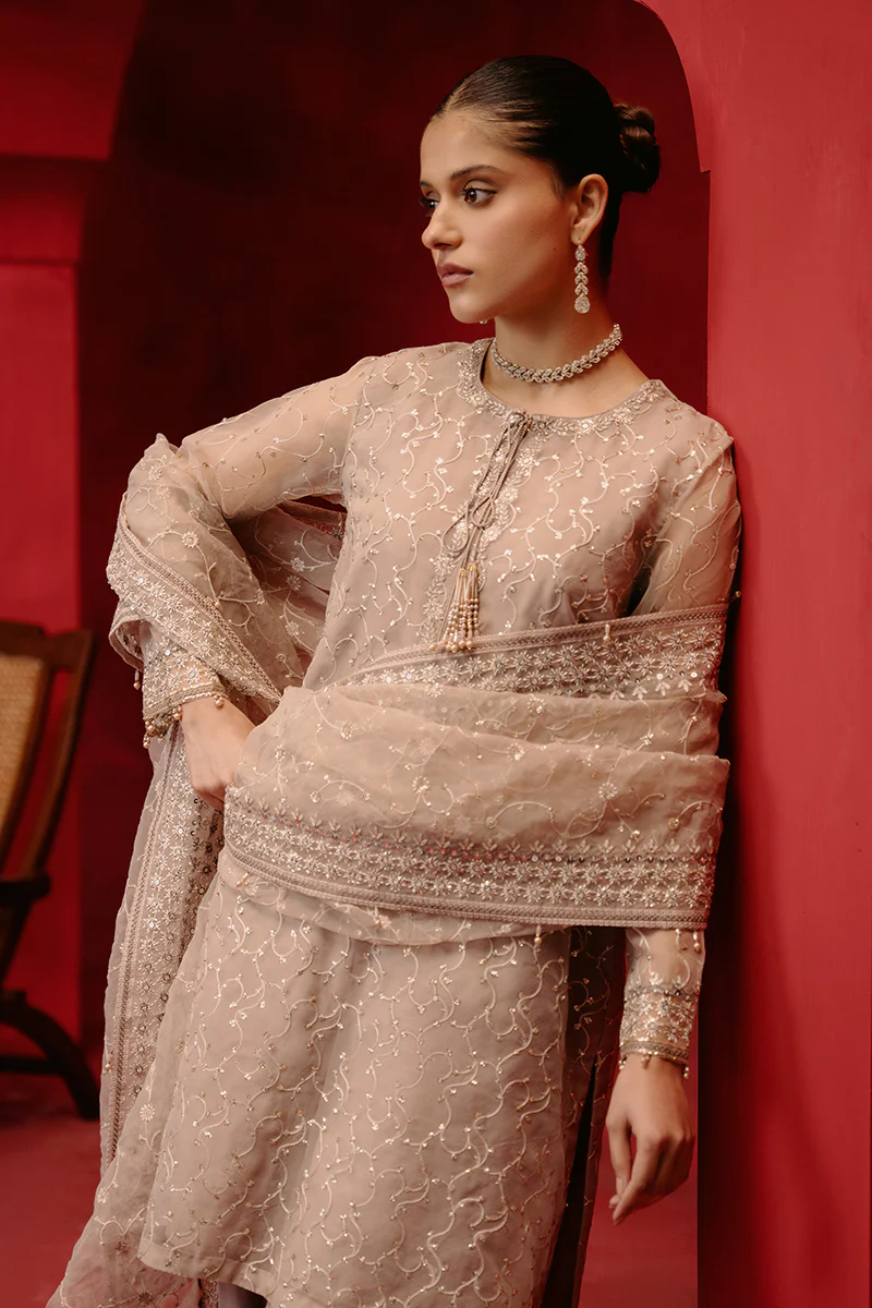 OPULENCE TINT-4 PIECE ORGANZA EMBROIDERED SUIT - Image 2