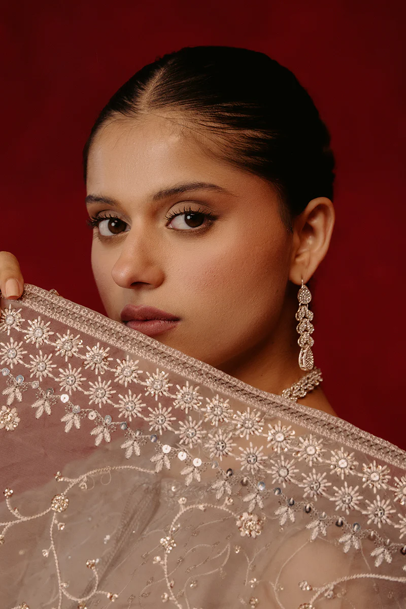 OPULENCE TINT-4 PIECE ORGANZA EMBROIDERED SUIT - Image 3