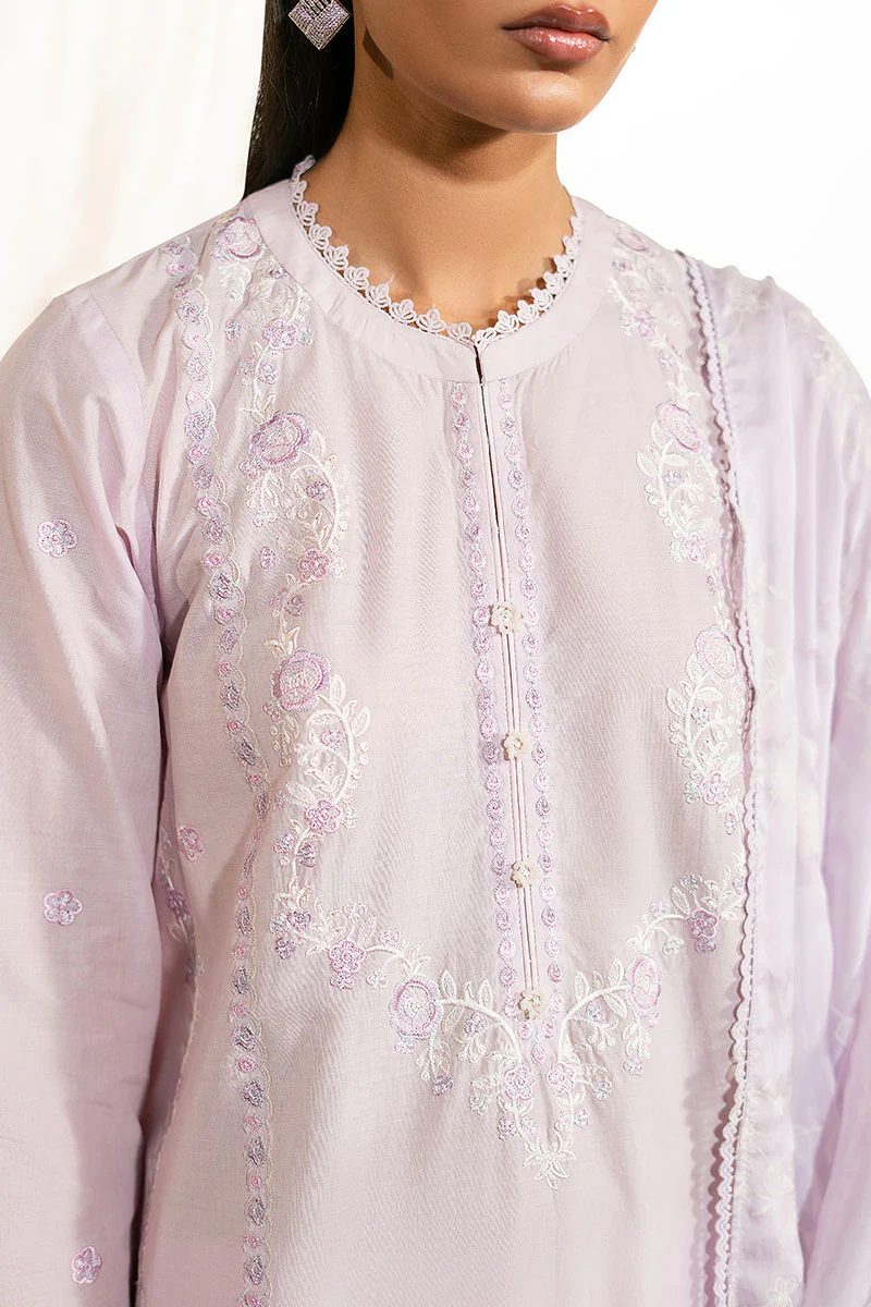 ORCHID BLISS- 3PC EMBROIDERED LAWN SUIT - Image 6