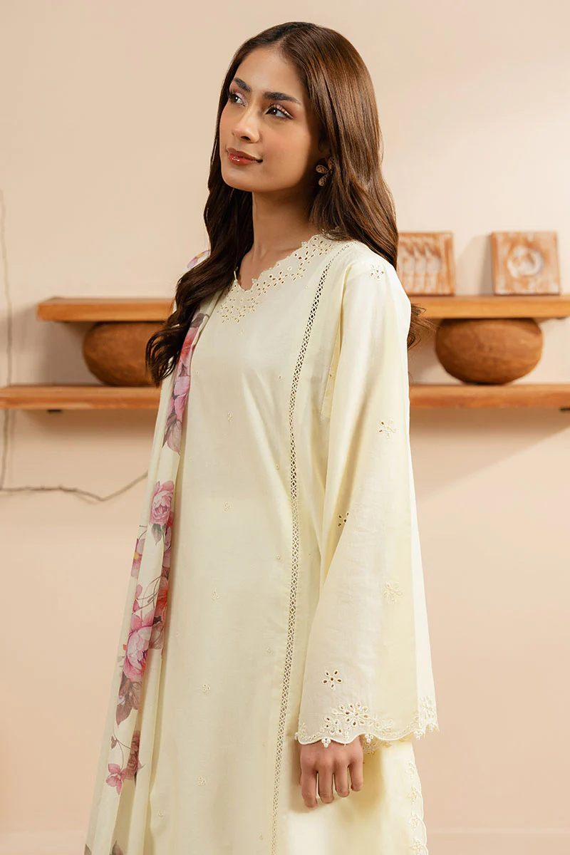 PALE YELLOW-2PC (SHIRT & DUPATTA) - Image 4