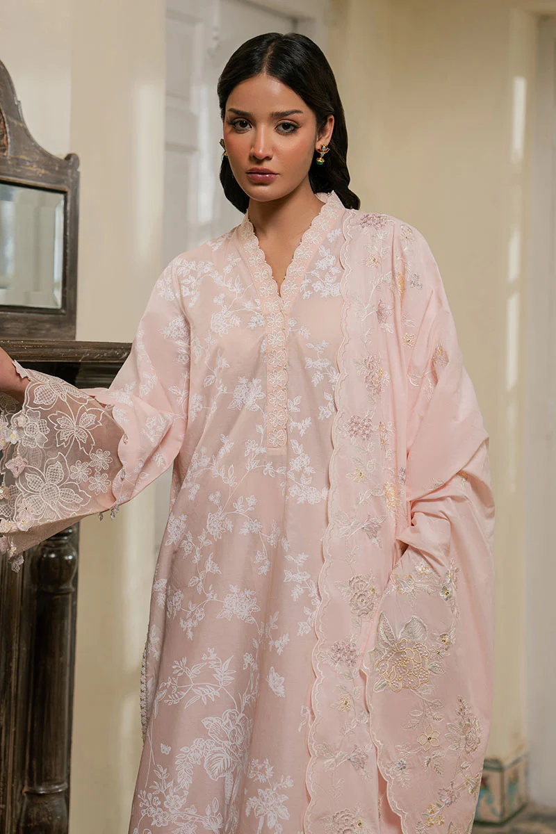 PASTEL MELODY- 3PC EMBROIDERED LAWN SUIT - Image 2