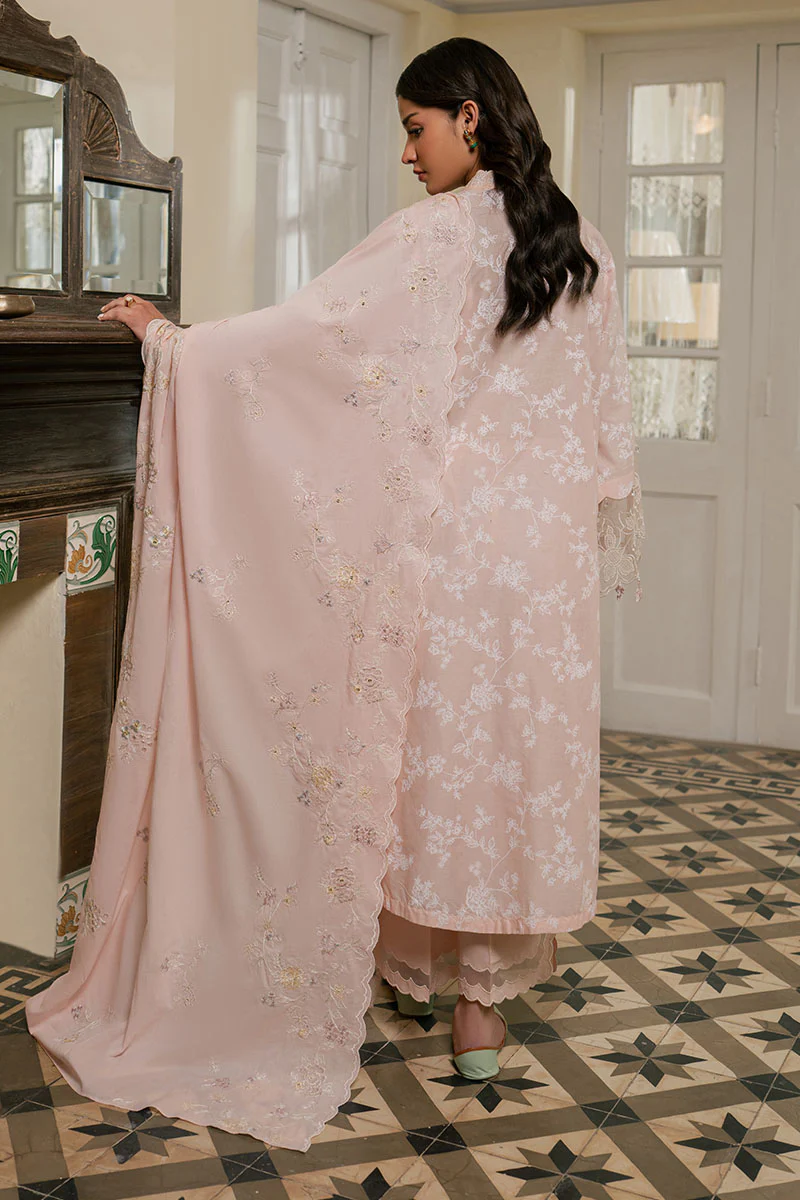 PASTEL MELODY- 3PC EMBROIDERED LAWN SUIT - Image 7