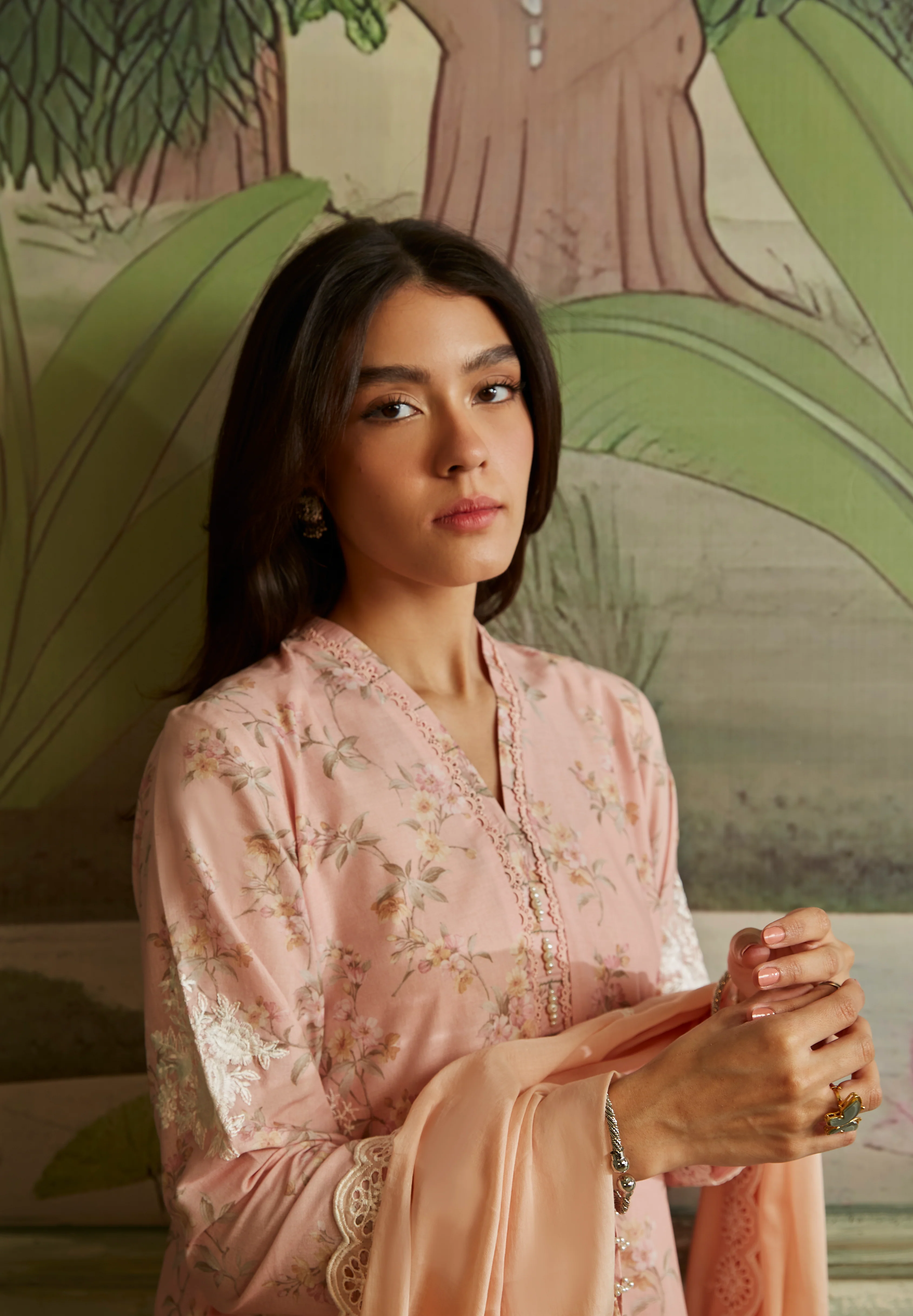 PEACH AMBER-3PC (SHIRT, DUPATTA & TROUSER) - Image 4