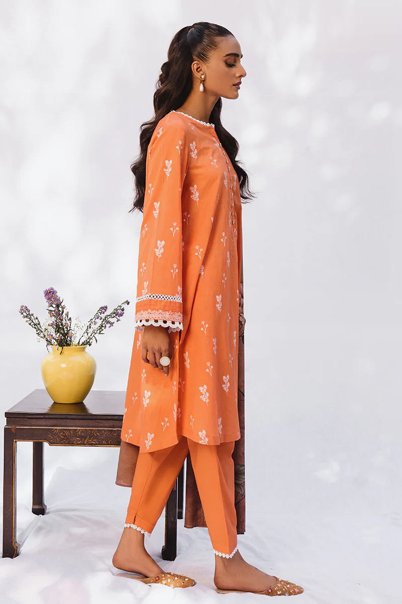 PEACHY DREAM-3PC PRINTED LAWN SUIT - Image 2