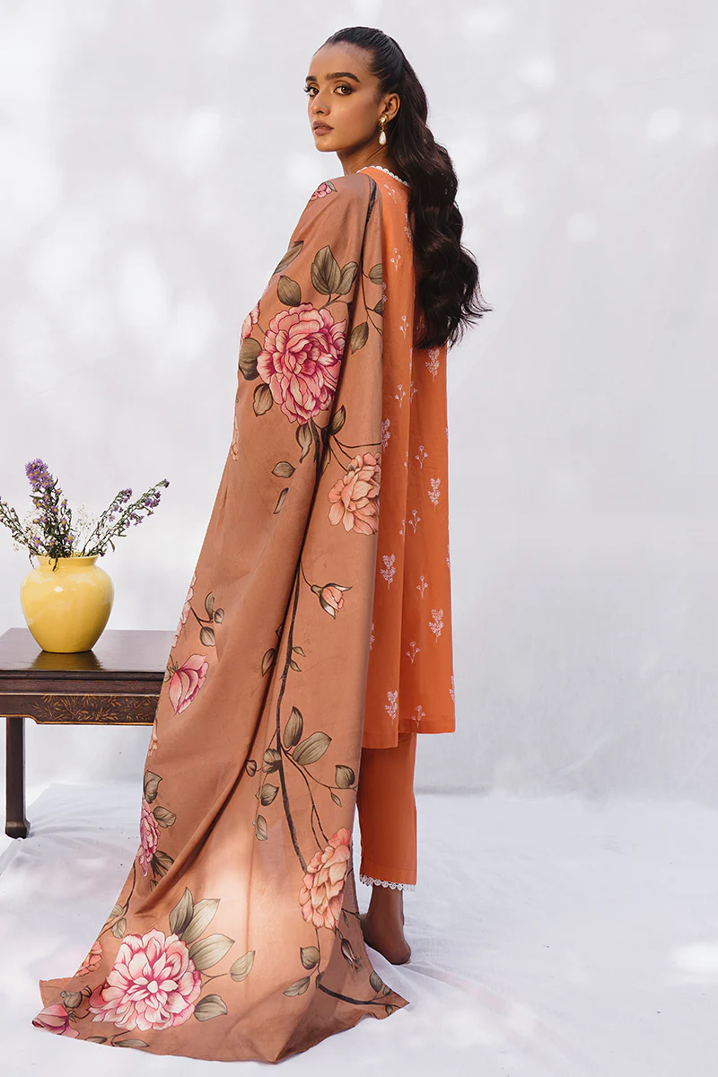 PEACHY DREAM-3PC PRINTED LAWN SUIT - Image 3