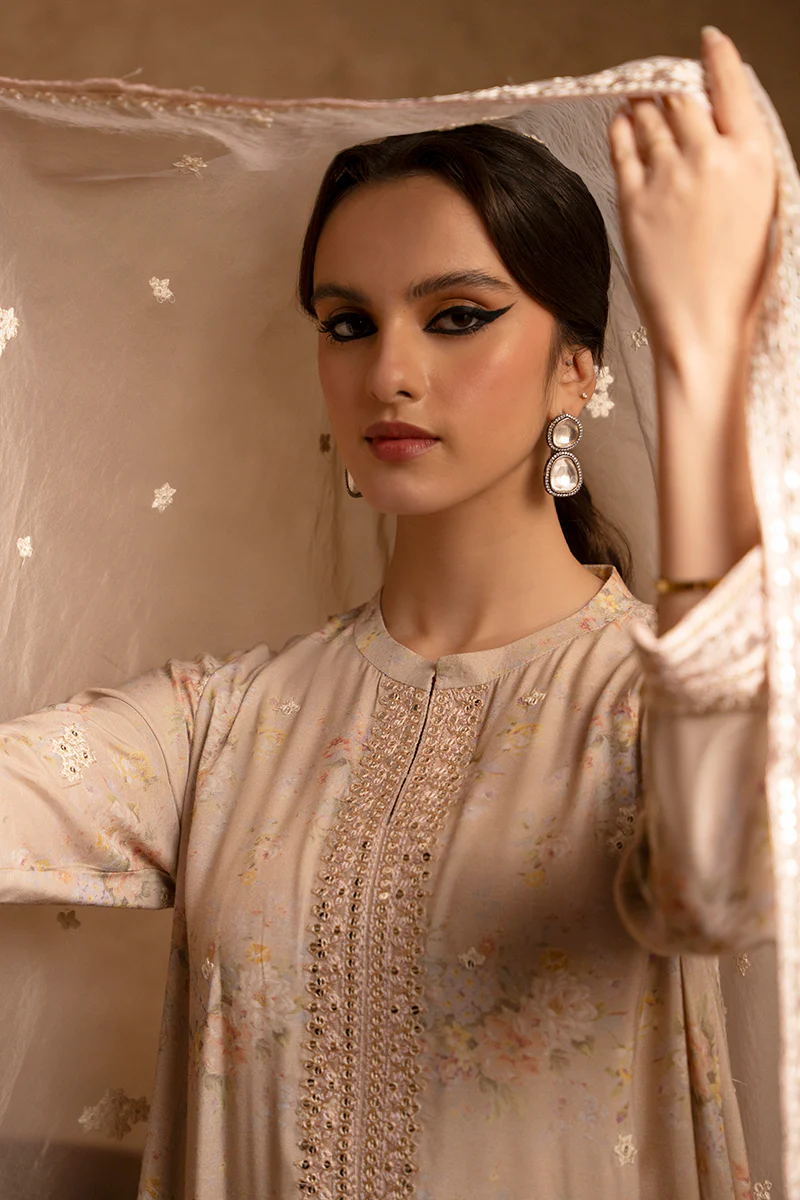 PETAL PINK-2 PIECE SILK EMBROIDERED SUIT - Image 2