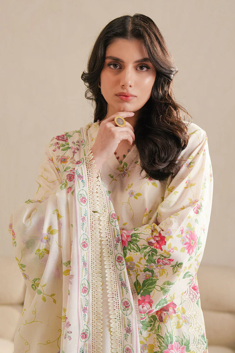 PETAL VEIL-3 PIECE PRINTED LAWN SUIT - Image 2
