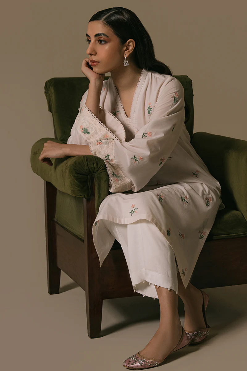 POWDER PUFF-LAWN EMBROIDERED SHIRT - Image 5
