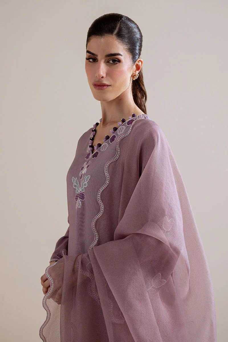 PURPLE HAZE-3PC (SHIRT, TROUSER & DUPATTA) - Image 5