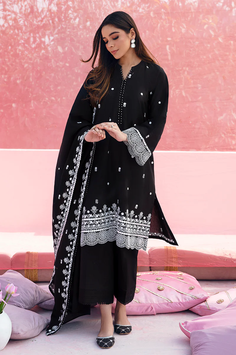 RAVEN BLOOM-3PC LAWN EMBROIDERED SUIT - Image 3