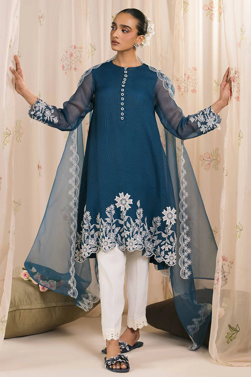 CERULEAN-2PC (SHIRT & DUPATTA) - Image 3