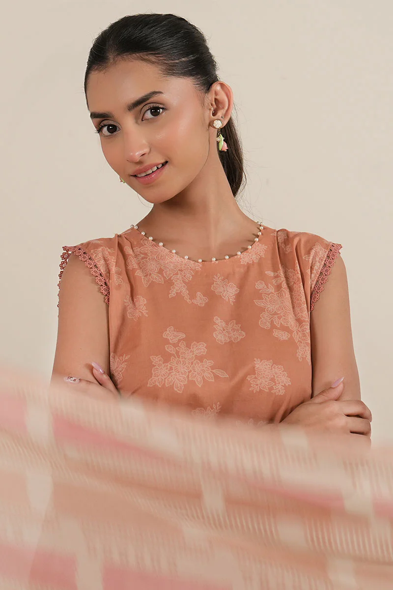 CORAL CRUSH-3PC PRINTED LAWN SUIT - Image 8