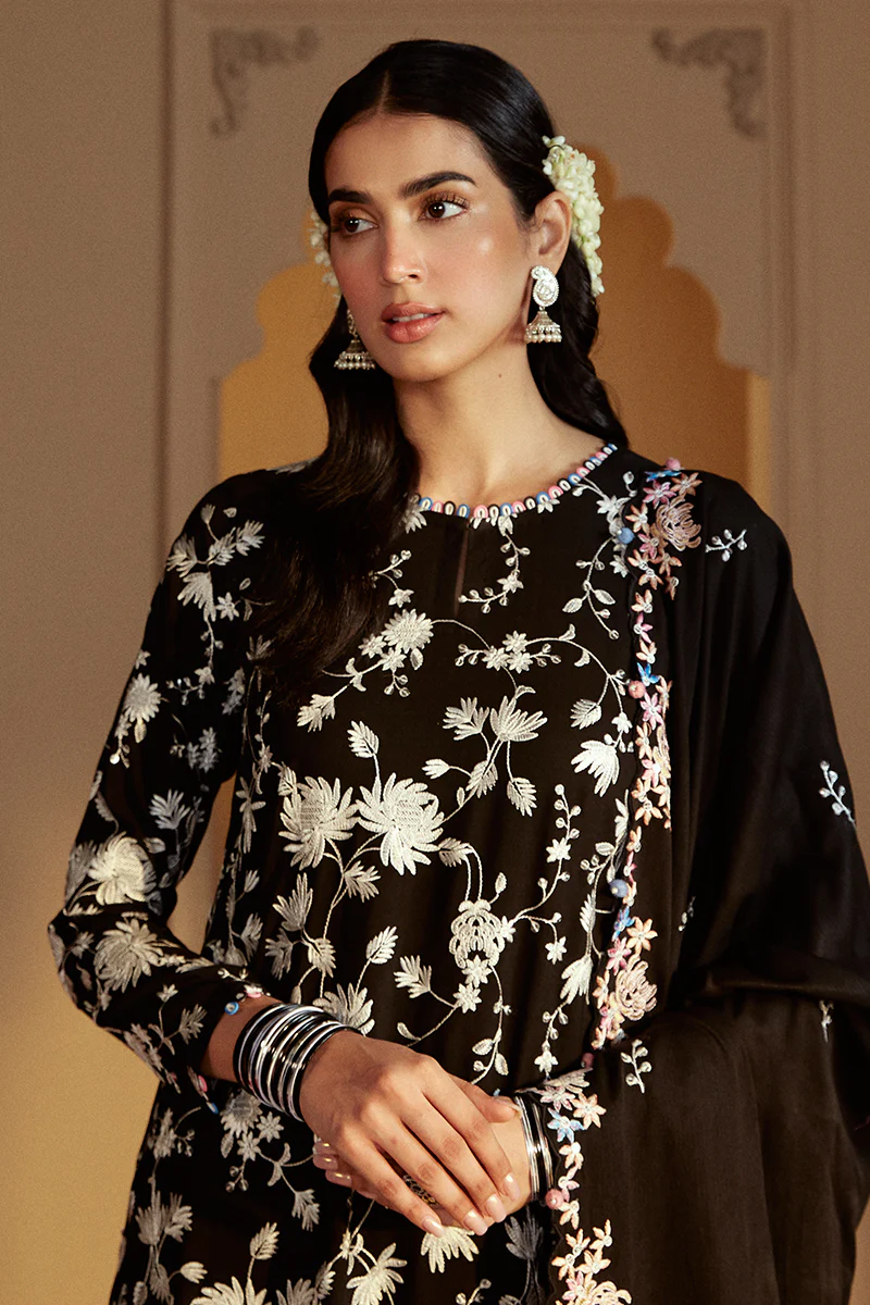 ASHLEY SMOKE-3 PC LINEN EMBROIDERED SUIT - Image 3