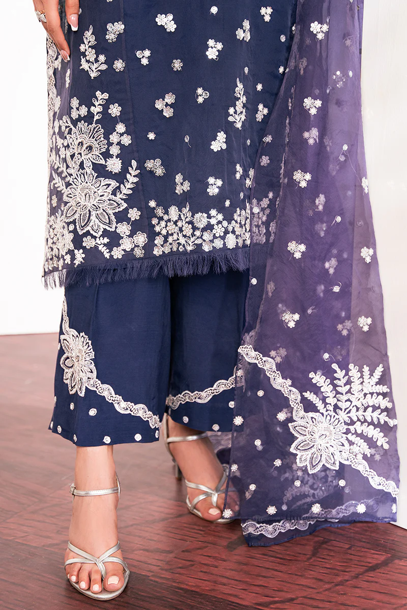 ASTRAL AURA-4 PC EMBROIDERED ORGANZA SUIT - Image 3