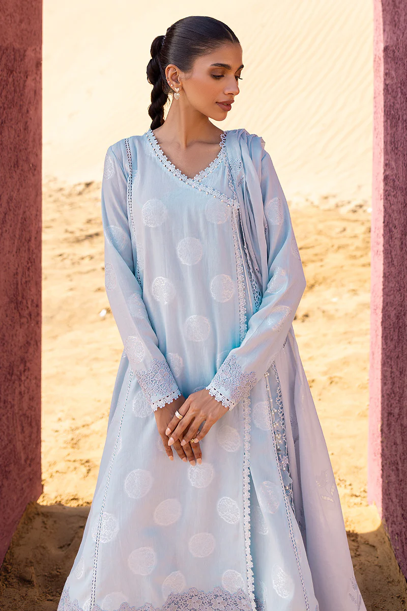 CRYSTAL GLARE-3 PIECE COTTON JACQUARD SUIT - Image 3