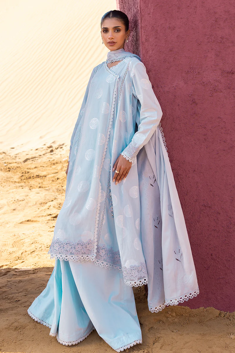 CRYSTAL GLARE-3 PIECE COTTON JACQUARD SUIT - Image 5