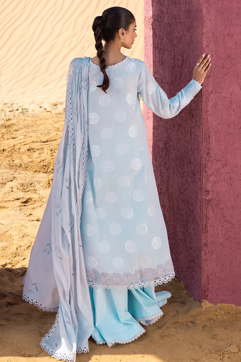 CRYSTAL GLARE-3 PIECE COTTON JACQUARD SUIT - Image 6