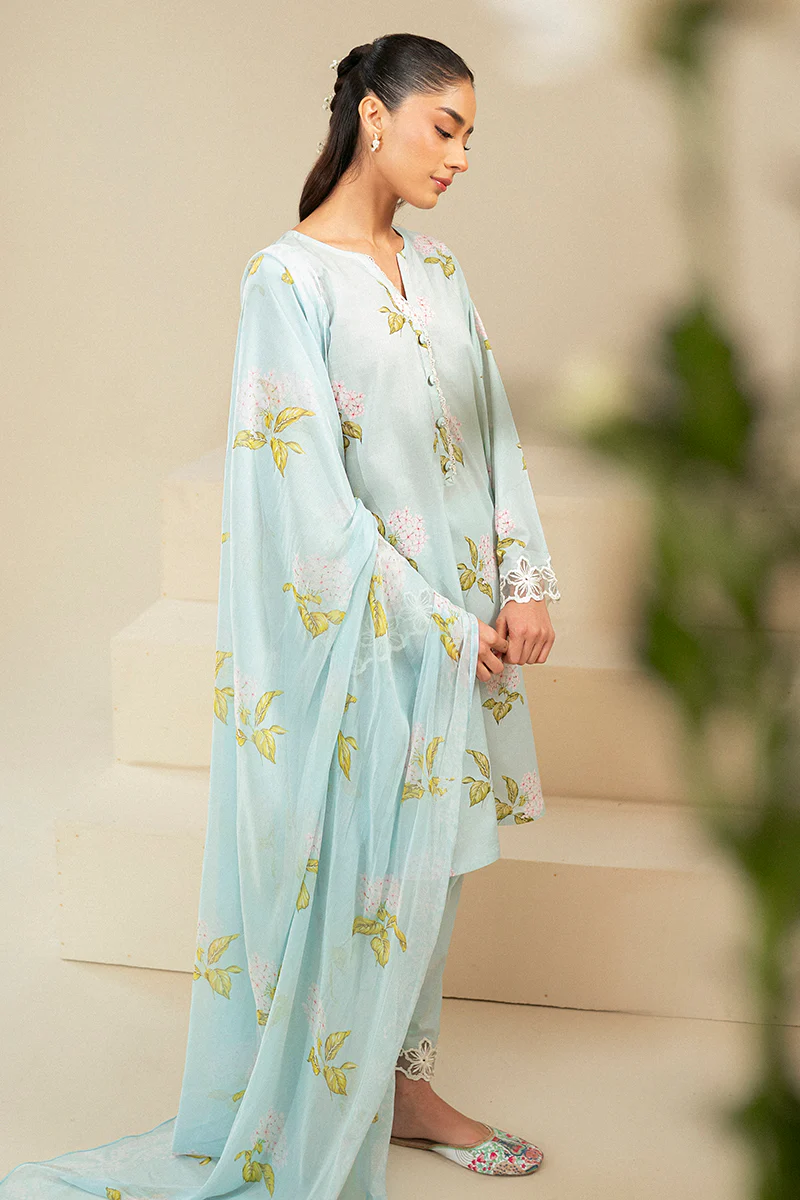 DIM GRAY-3 PIECE LAWN SUIT - Image 6