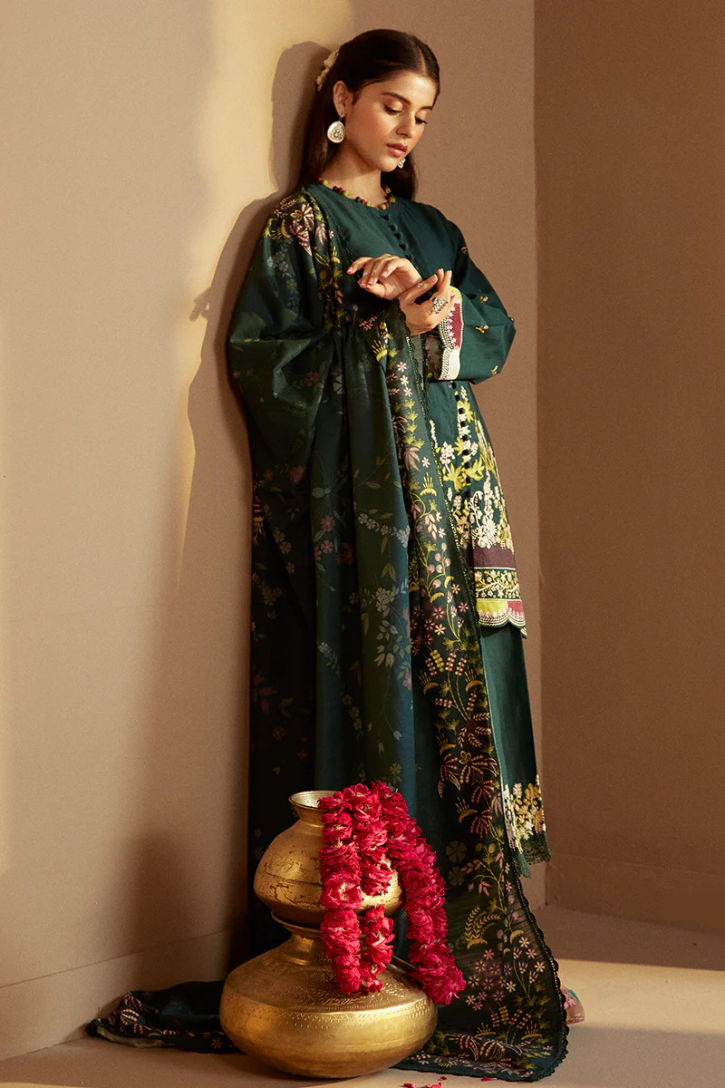 EMERALD FOREST-3 PC KHADDAR EMBROIDERED SUIT - Image 4