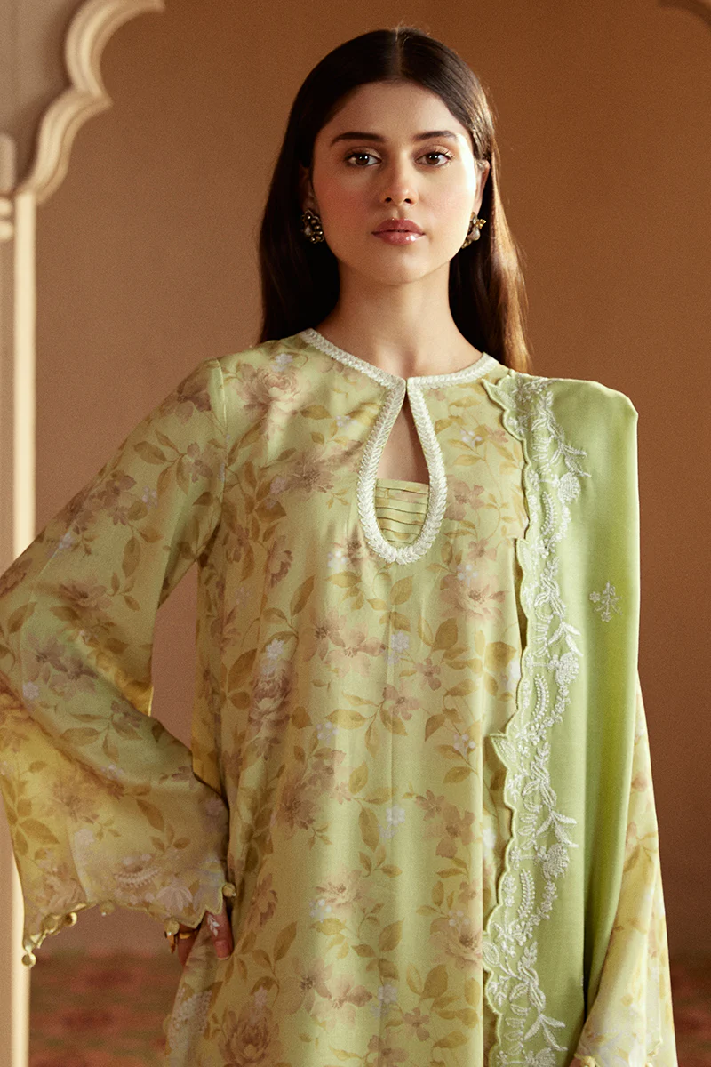 FLORAL CHARM-3 PC LINEN EMBROIDERED SUIT - Image 3