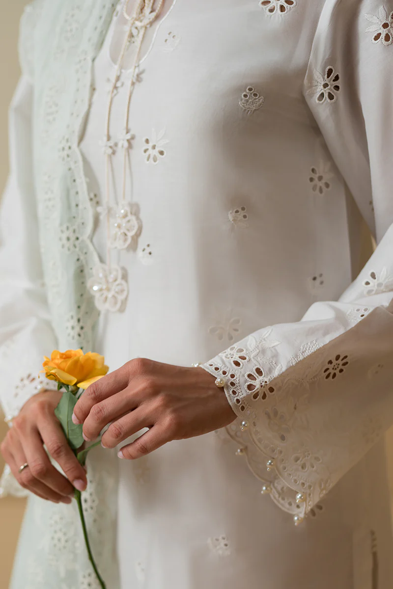 FLORAL SERENITY-3 PIECE CHIKANKARI SUIT - Image 3