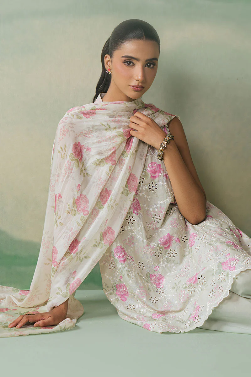 FLORET GRACE-3PC LAWN EMBROIDERED SUIT - Image 2