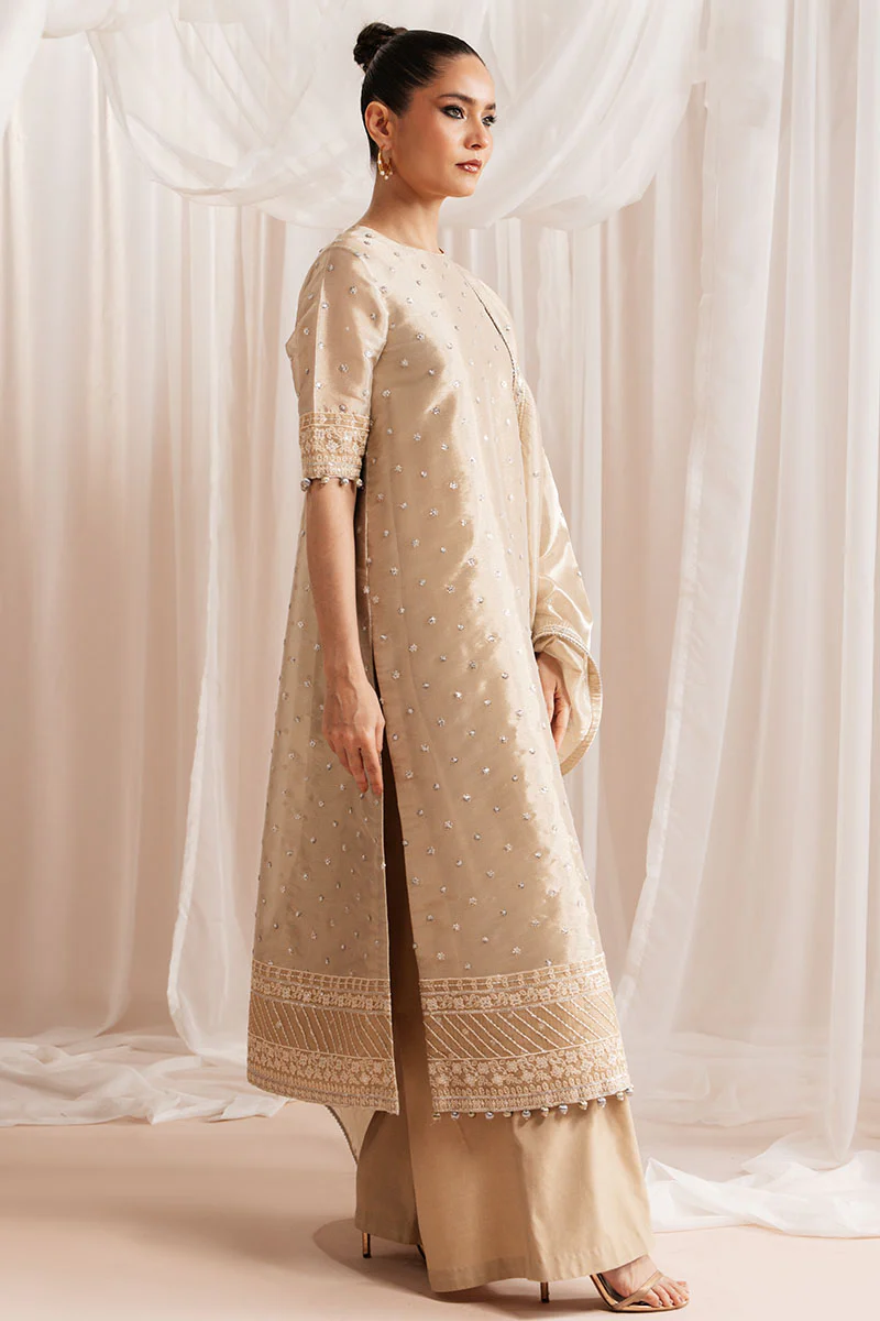 GILDED GLOW-4 PIECE EMBROIDERED SILK SUIT - Image 6