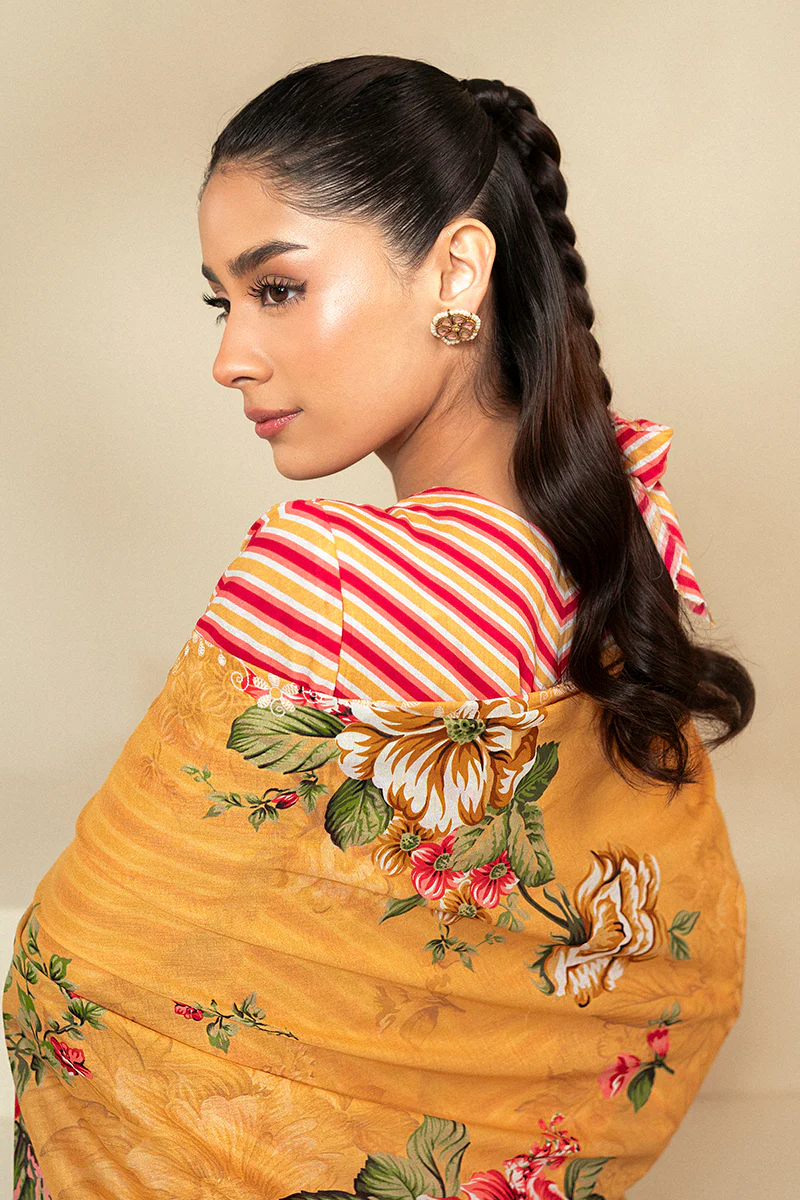 GOLDEN ROSADO-3 PIECE LAWN SUIT - Image 3
