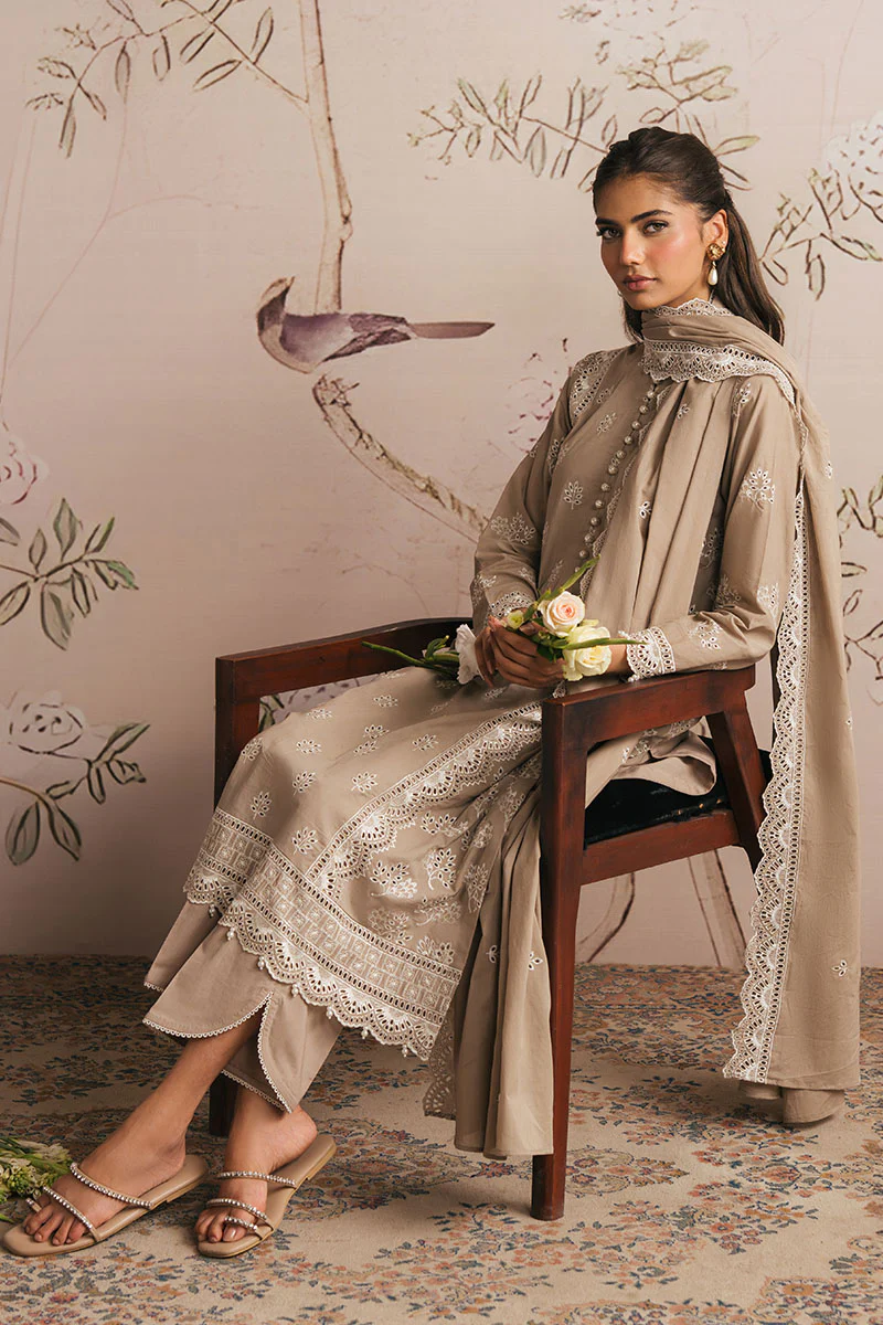 GRAY FOREST-3PC CHIKANKARI SUIT - Image 3