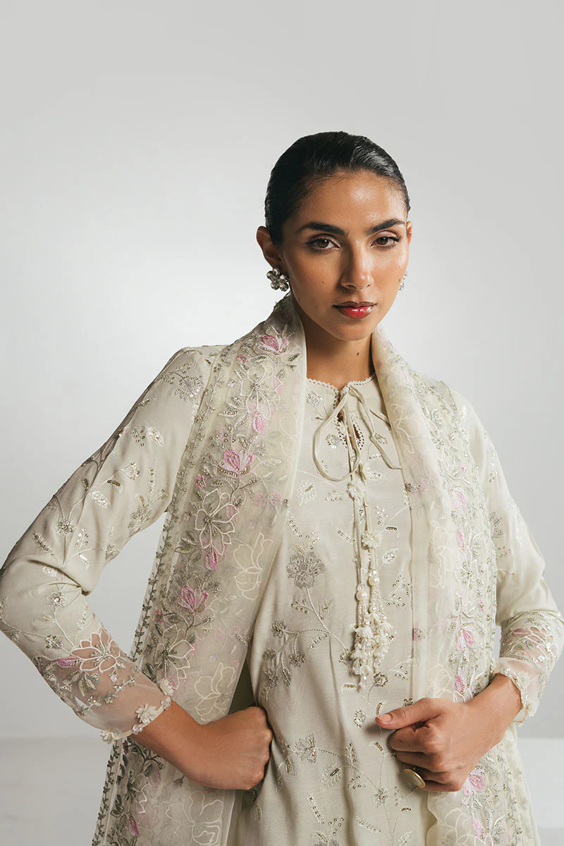 HONEYDEW MIST-3PC EMBROIDERED SILK SUIT - Image 4